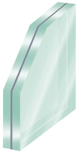 vetro laminato per balaustre