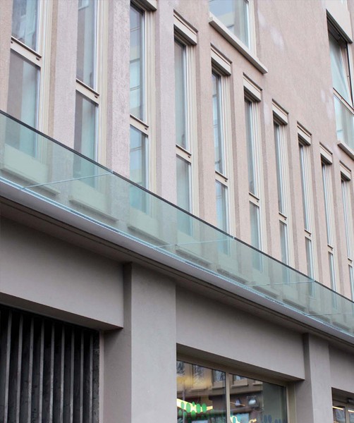 pensilina in vetro sospesa continua