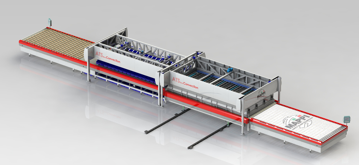 forno in piano per temperare il vetro