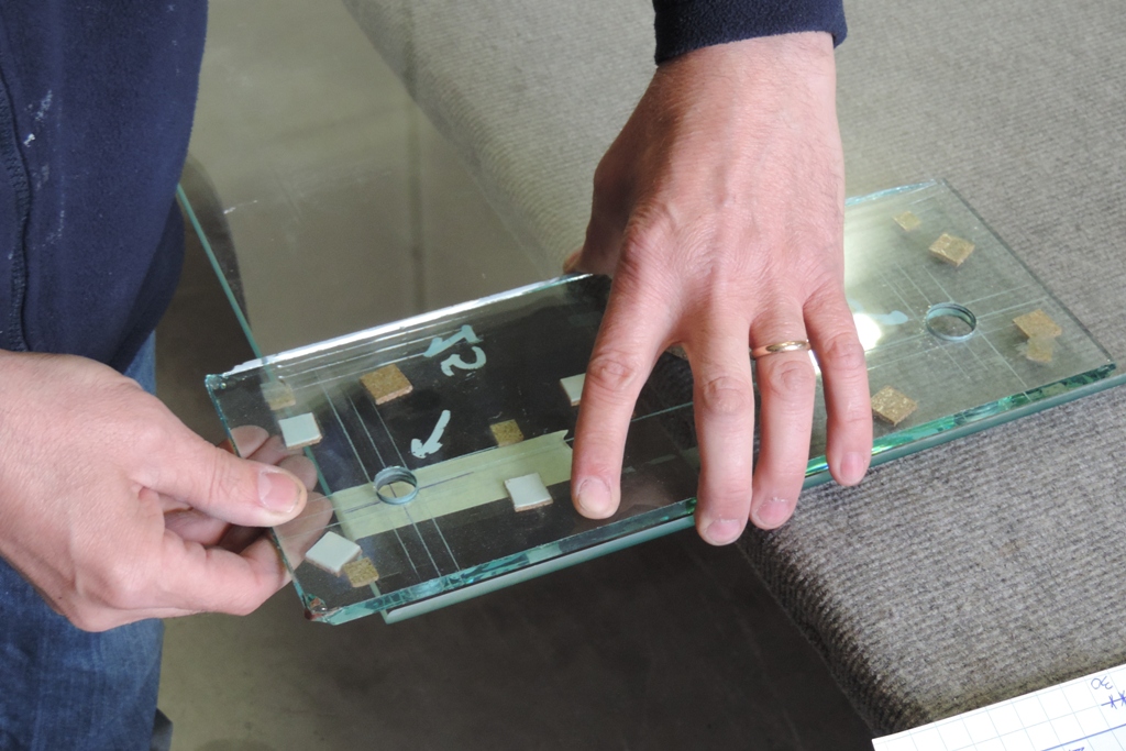 preparazione lastra per tempera vetro