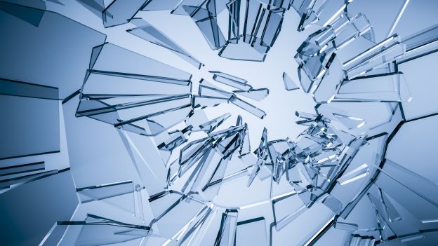 vetro rotto non temperato