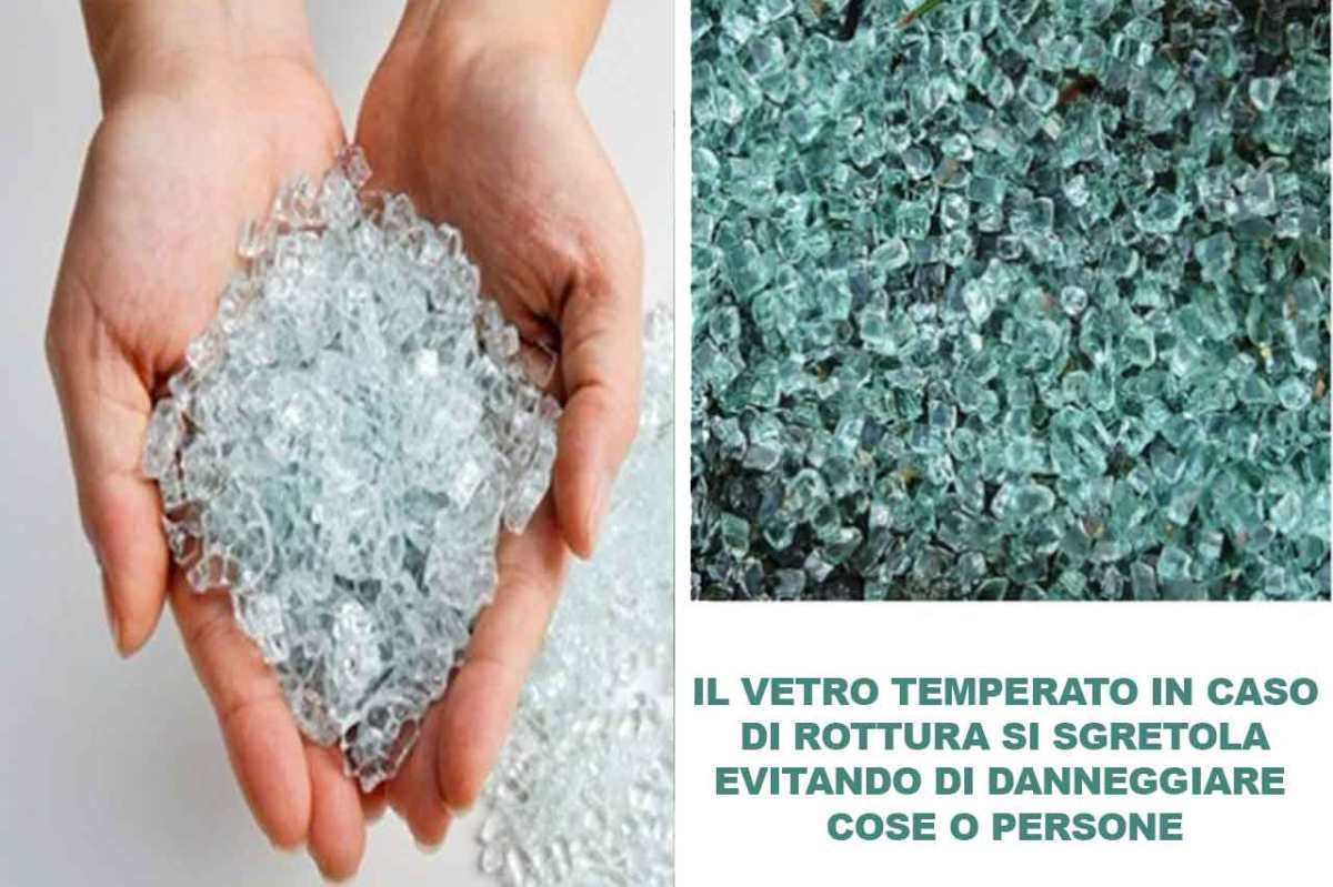 vetro temperato rotto di sicurezza
