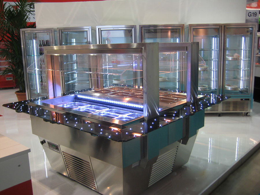 vetro led nei banchi frigorifero
