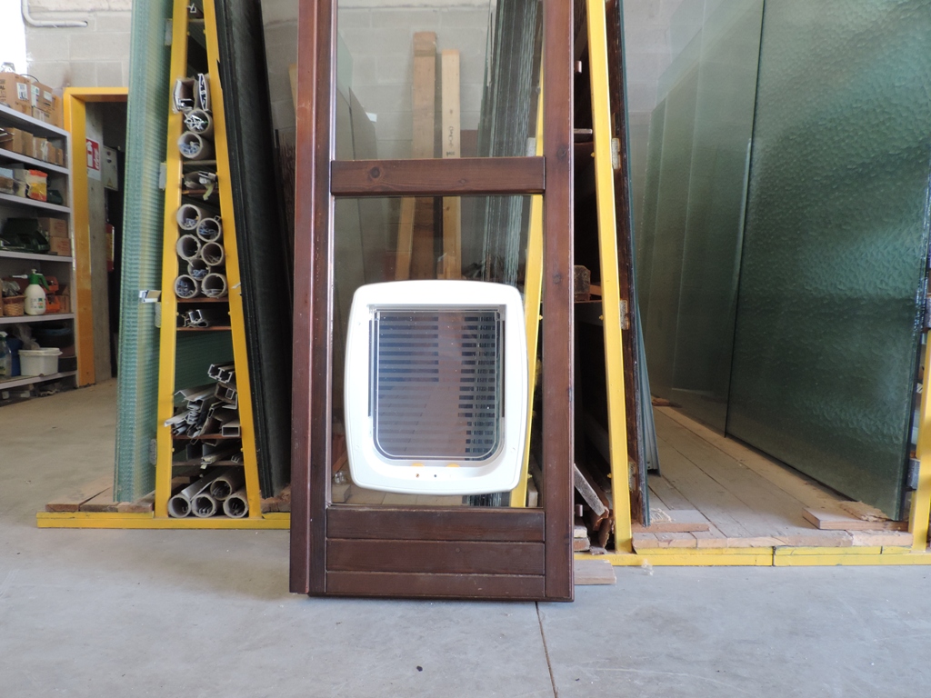 bucare il vetro per cani il passaggio di cani e gatti