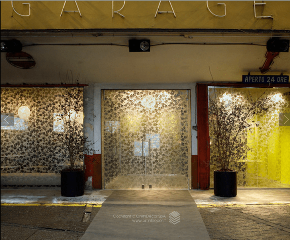 porta in vetro satinato