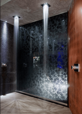 box doccia in vetro illuminato