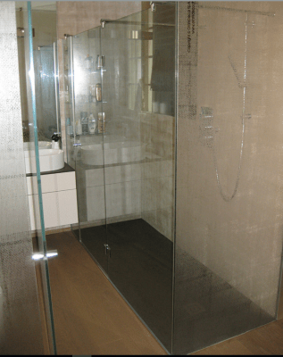vetro satinato temperato per cabina doccia