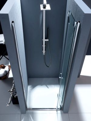 box doccia in vetro con porta ripieghevole a pacchetto