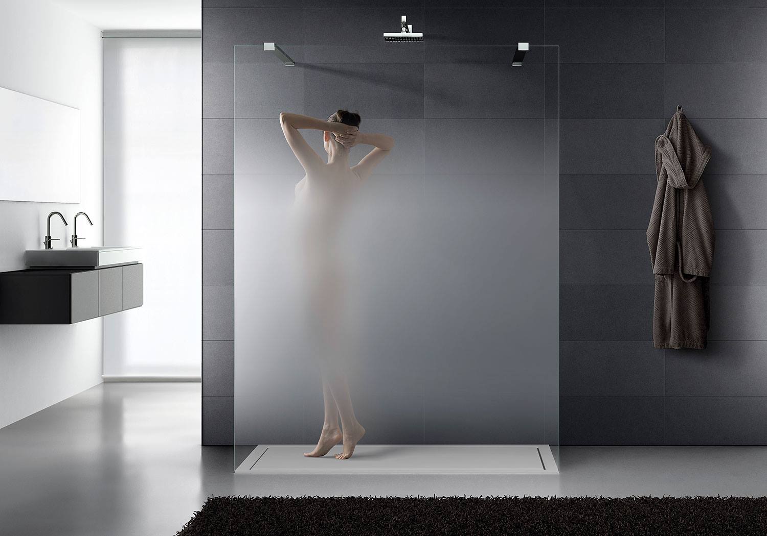 vetro satinato per box doccia