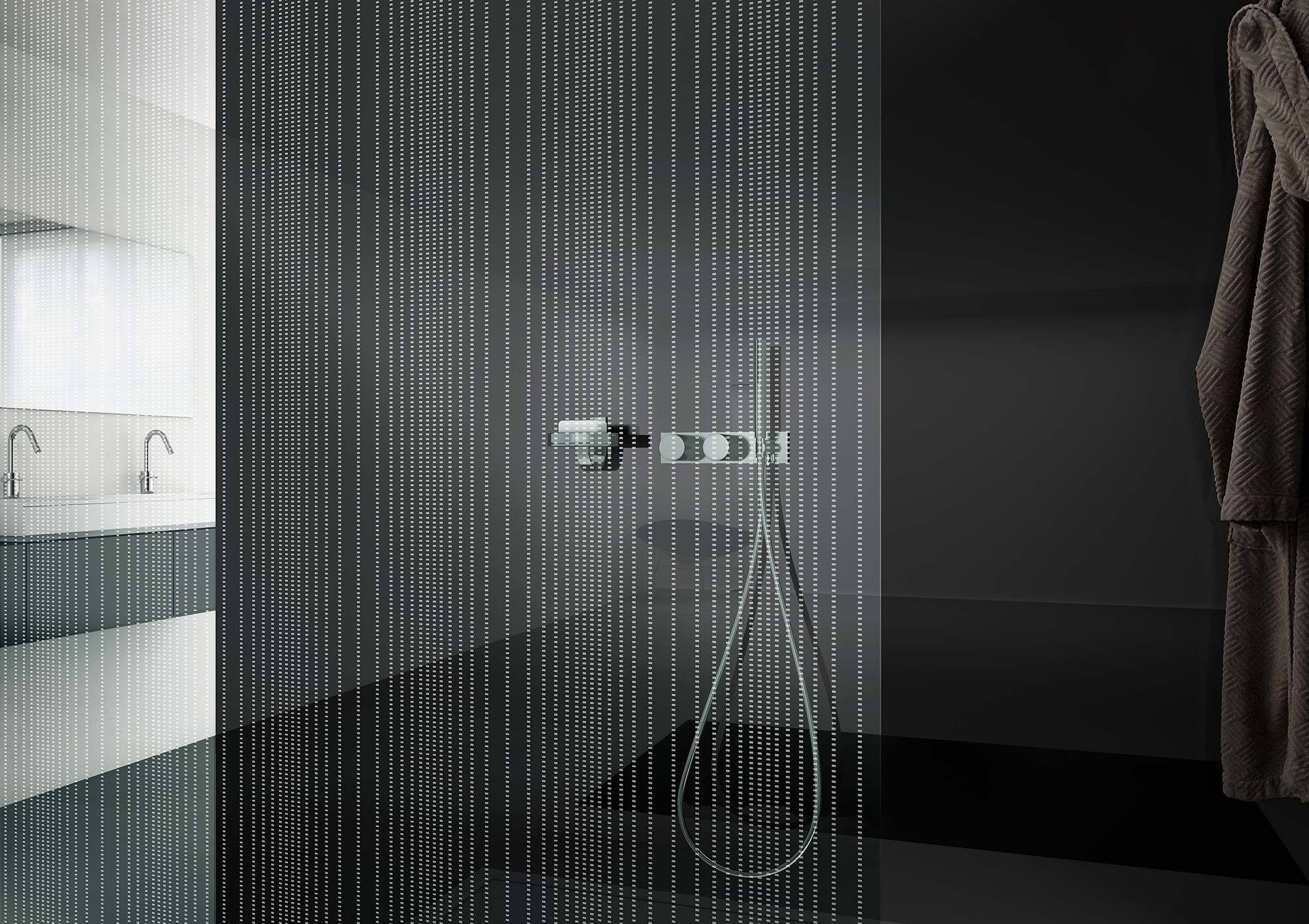 vetro satinato per box doccia senza porta