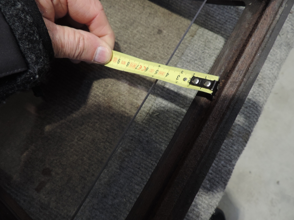 misura dei due vetri piani laterali