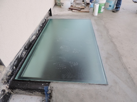 vetro calpestabile per seminterrato