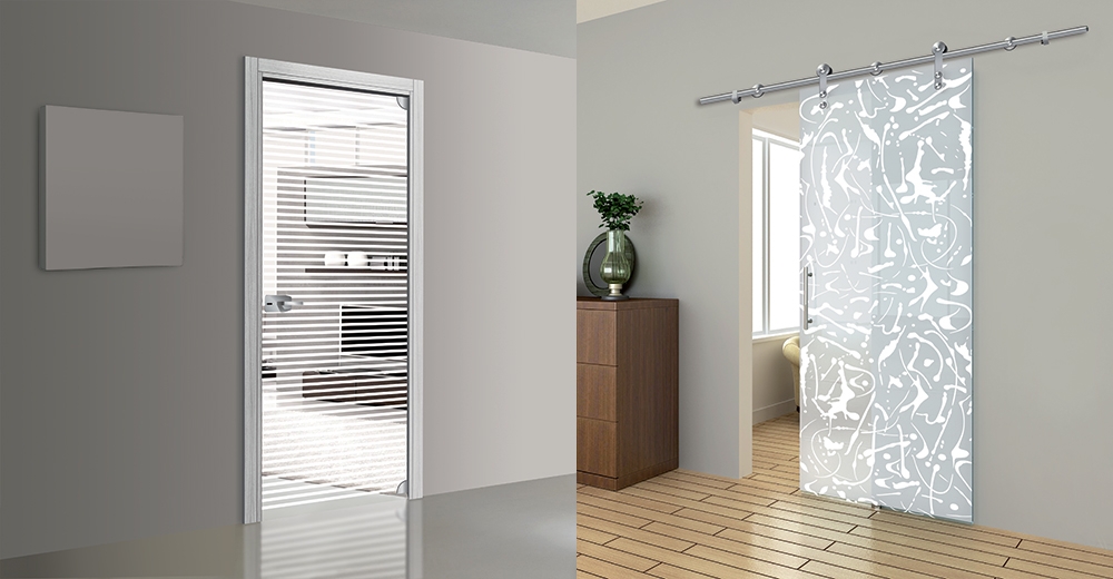 porte in vetro battenti e scorrevoli