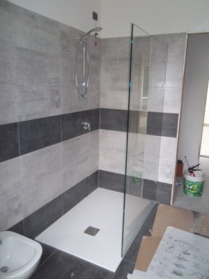 box doccia in vetro aperto senza porta