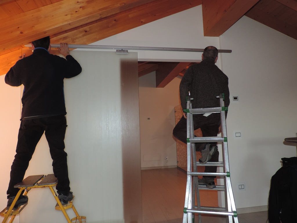 posa porta vetro scorrevole